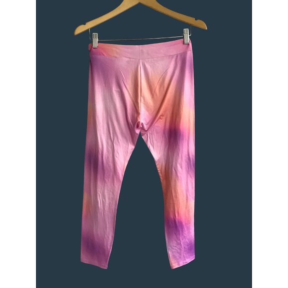 HURLEY-YOUTH GIRLS HIGH RISE ELASTIC WAISTPINK TYEDYE LEGGINGS SIZE X-LARGE- NWT - Picture 2 of 7